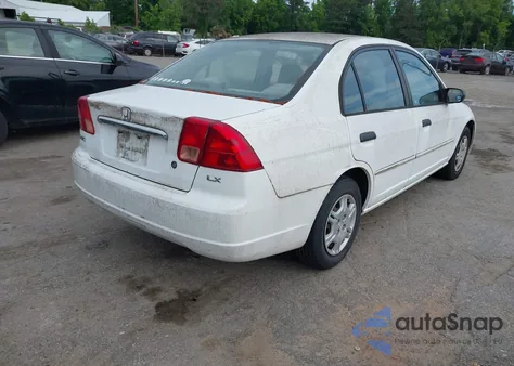 2001 Honda Civic Lx from USA, damaged, VIN 2HGES165X1H603786